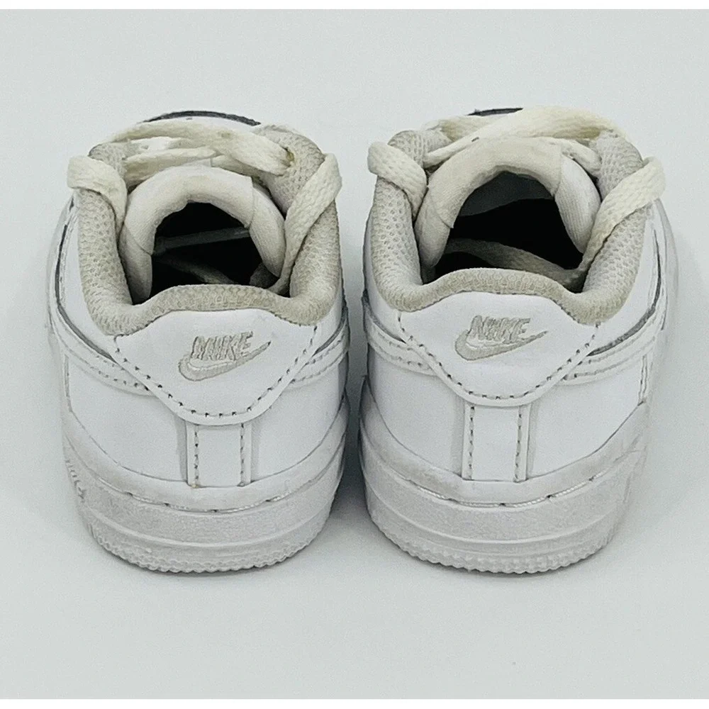 Nike Air Force 1 Low 07 Triple White Leather Sneaker 314194-117 Toddler 4C 2020